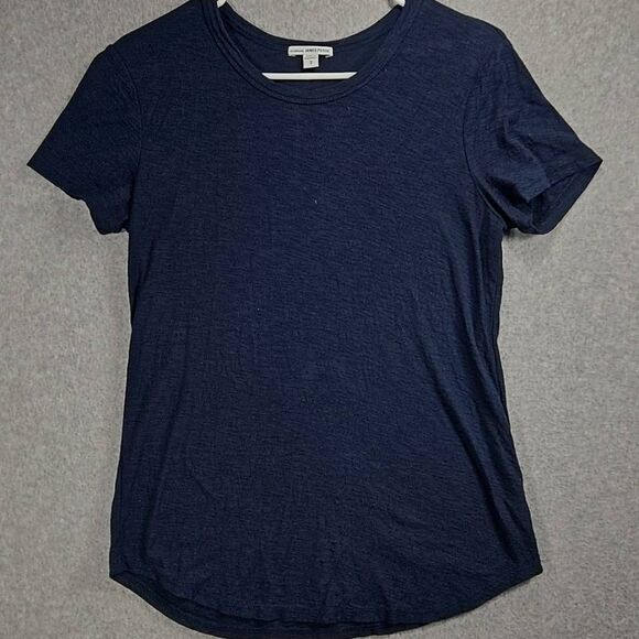 James Perse Casual Slub T-shirt Women Mauve Sz 2 Medium Short Sleeve WSVH3037CU - Picture 1 of 10